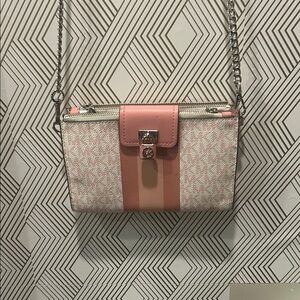 Michael Kors Pink and Cream Crossbody Bag